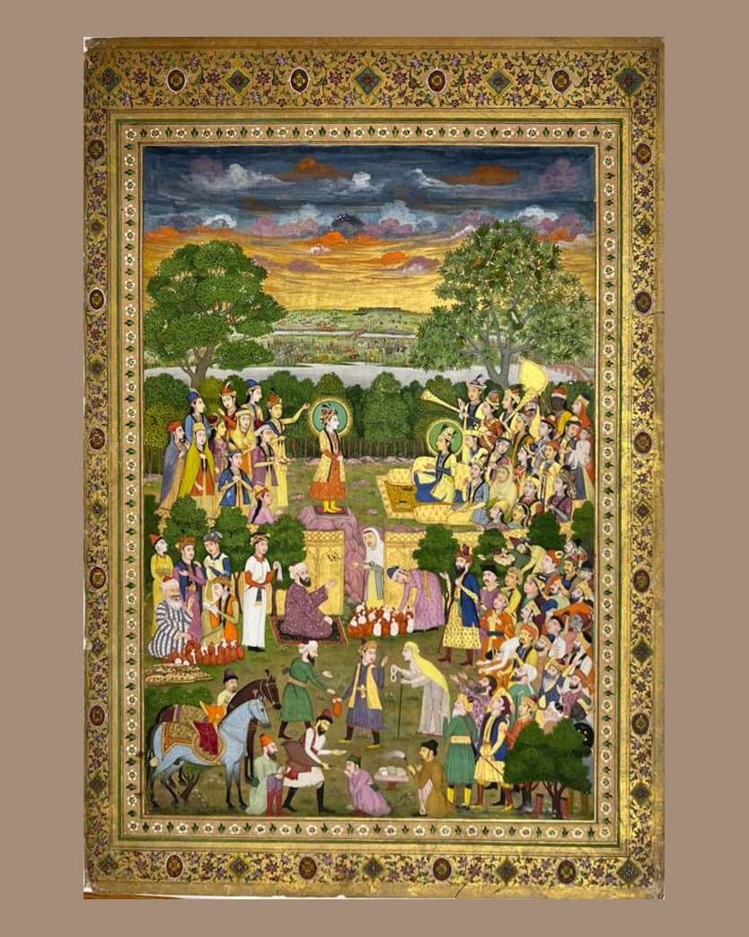 Mughal-School Miniature Painting — after treatment