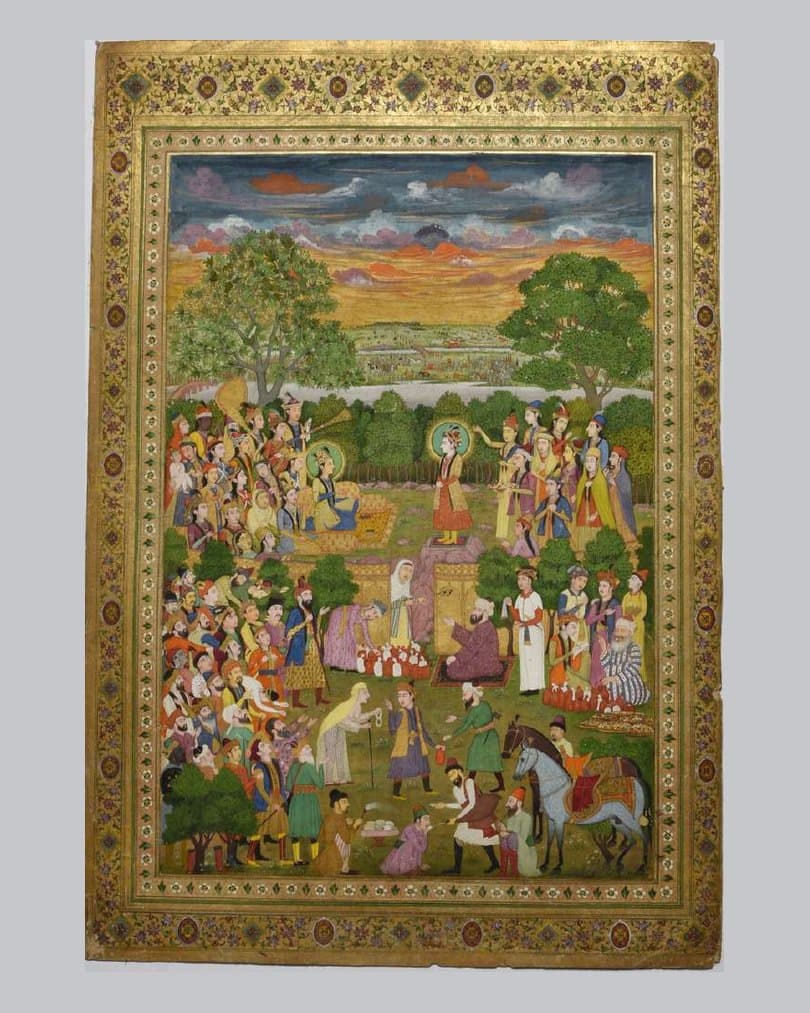 Mughal-School Miniature Painting — before treatment